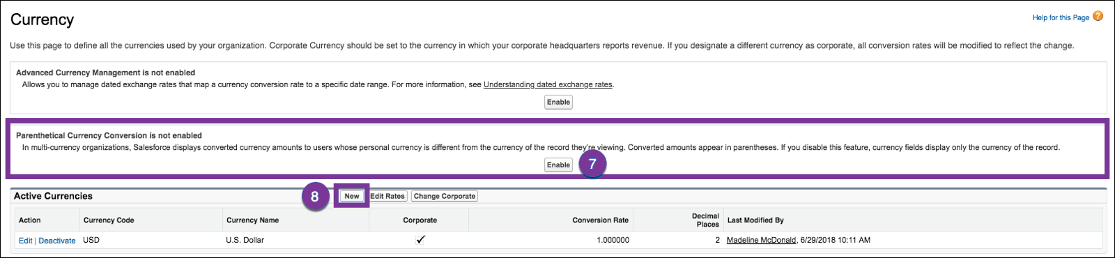 Multi-Currency Setup