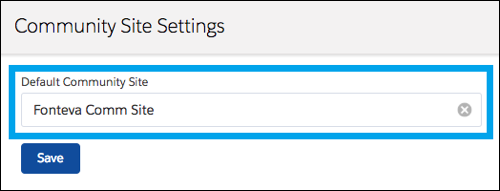 Define Default Site from Community Site Settings