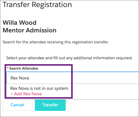 Transfer Registration