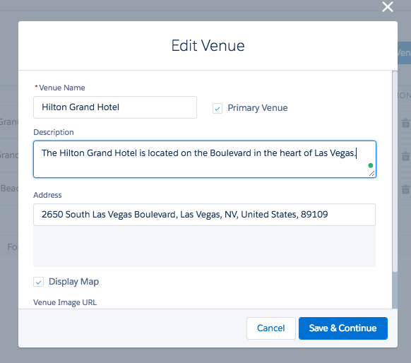 Add Event Venues
