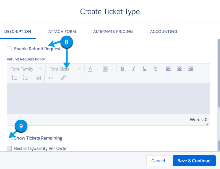 Create New Ticket Type