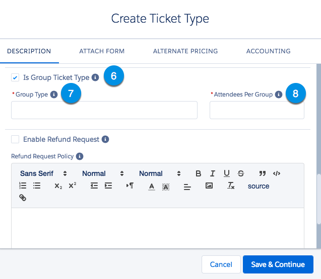 Create New Ticket Type