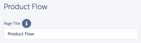 Create Product Flow Page