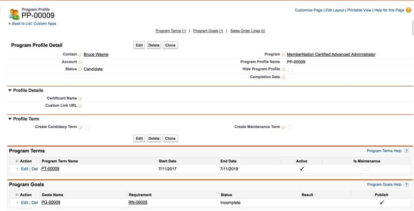 Create a Program Profile